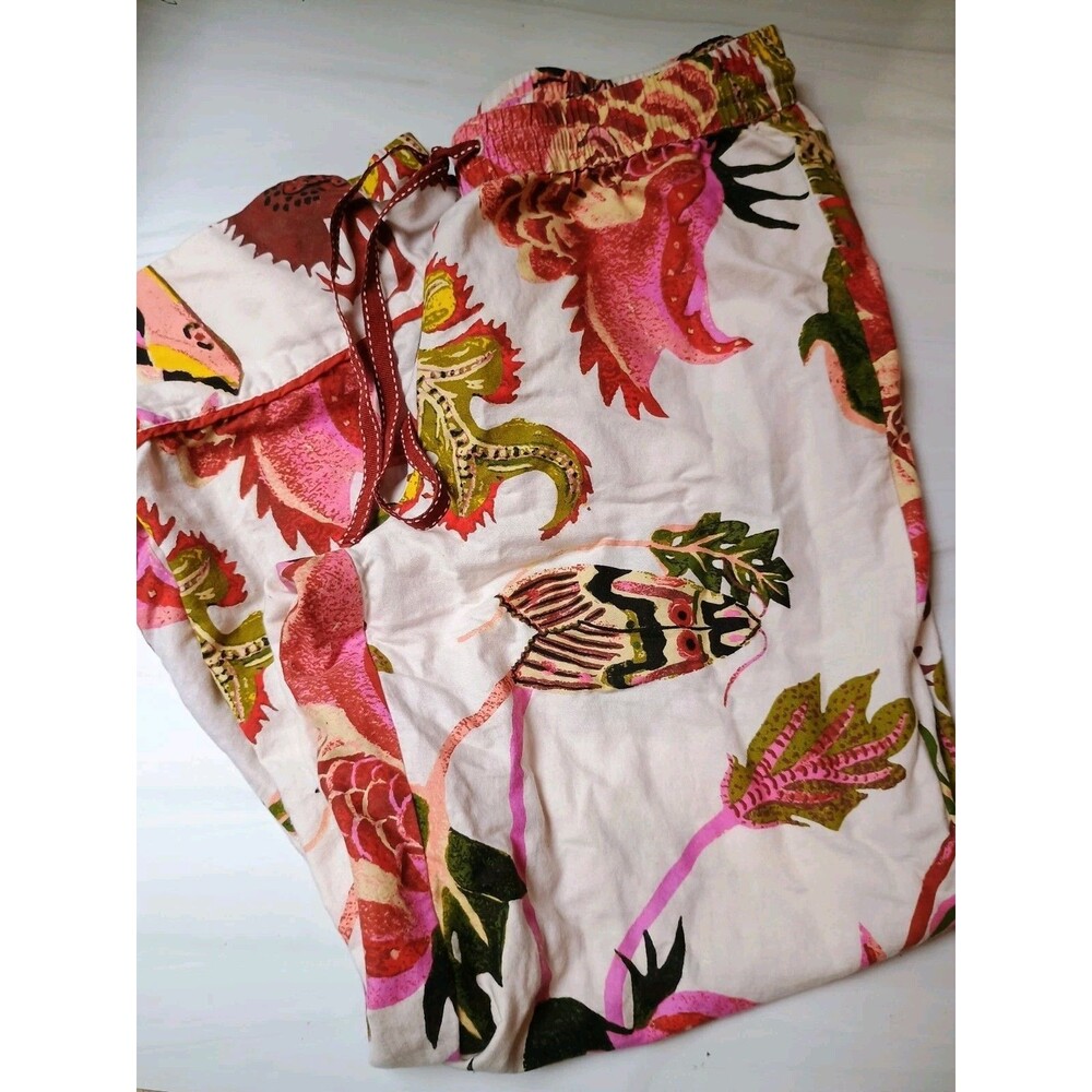 Anthropologie Raphael Balme Floral Print Pajama Pants Size XS